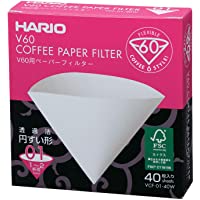 HARIO VCF-01-40W - Caja de filtros de café de Papel (tamaño 01)- Blanco